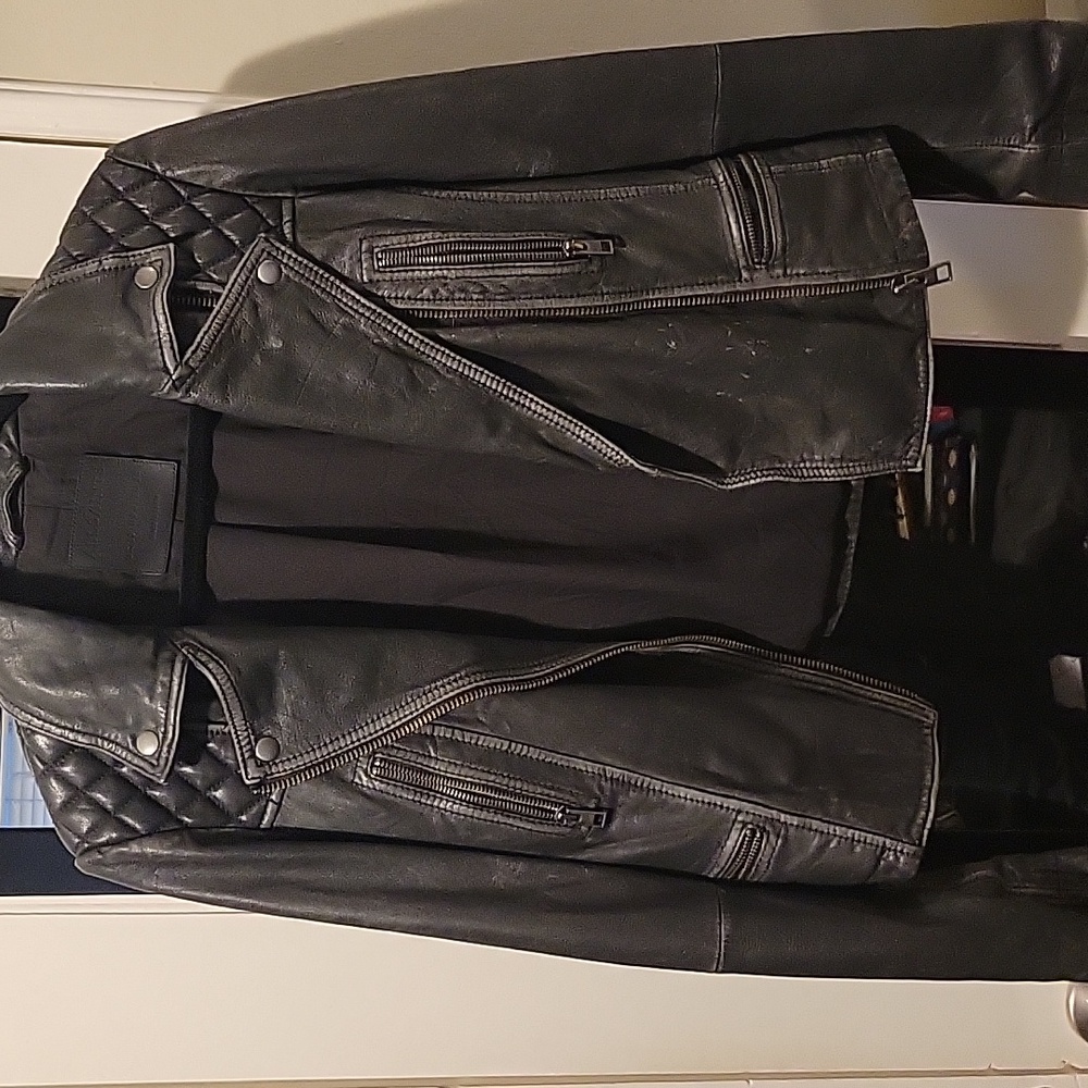 Worn-In Thrifted Leather Jacket